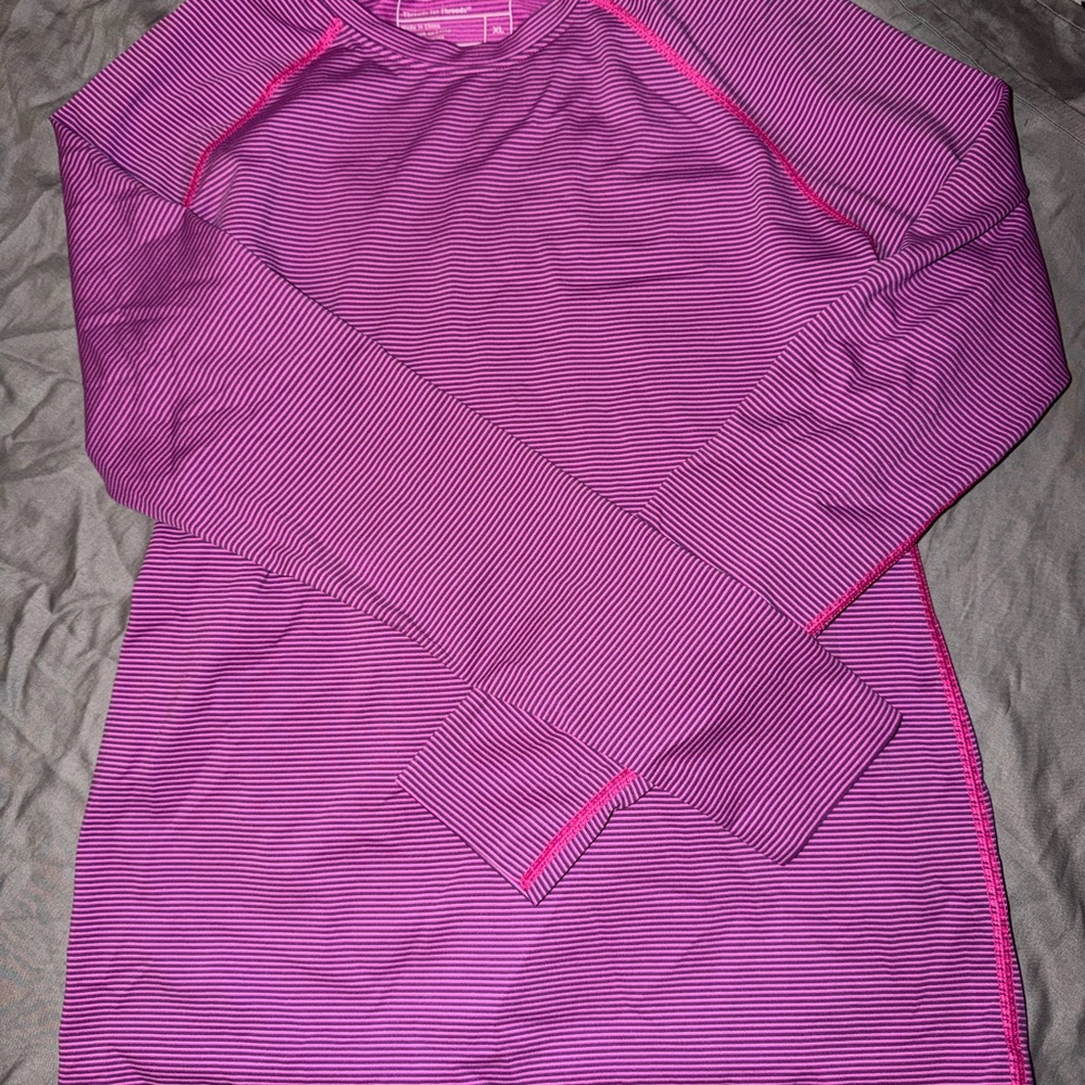 Figs Seamless Salta Pink Striped Top